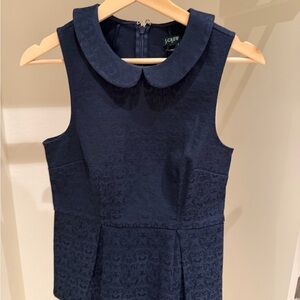 J. Crew Midnight Blue Textured Top